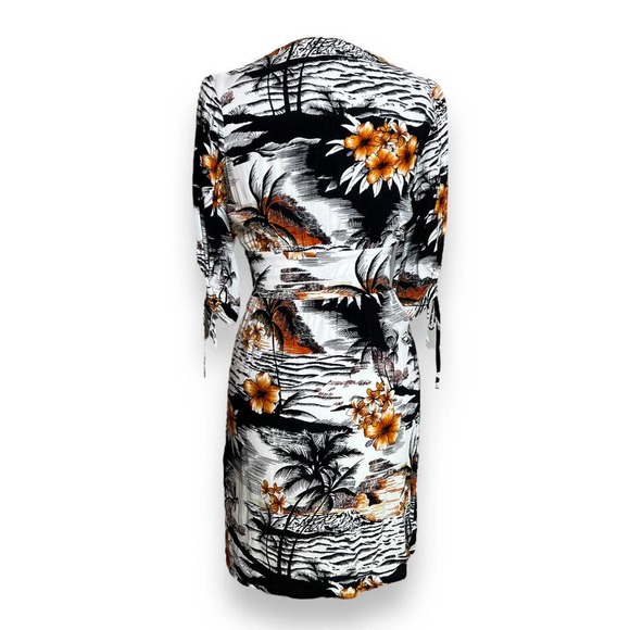 Maje Rolina Hawaiian Tropical Print Button Front Dress Sz 1 = Small - Picture 4 of 12